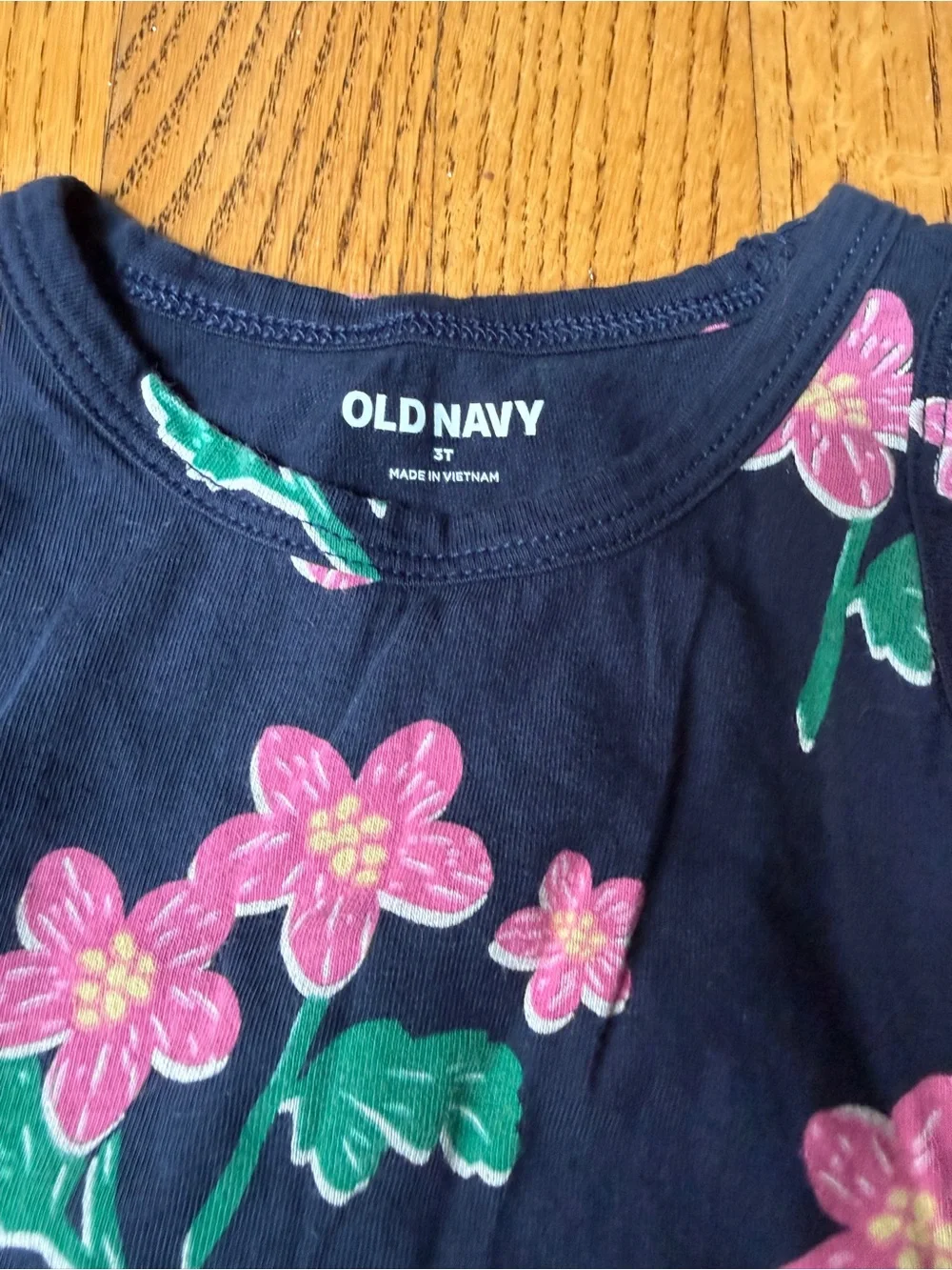 Old Navy Navy Tank & Shorts Set with Pink Floral Print